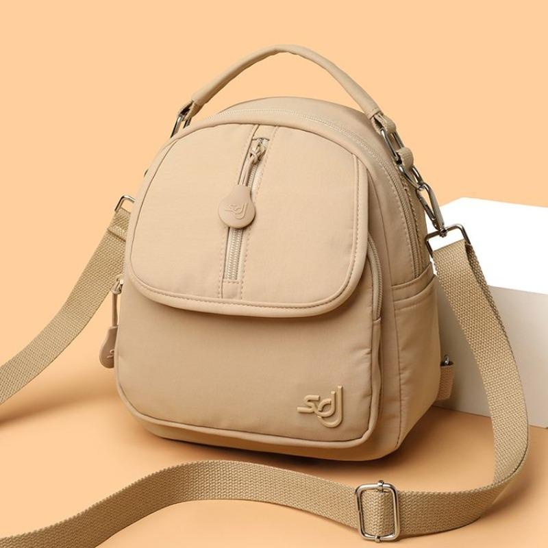 Women Mini Convertible Nylon Backpack Multi Pocket Crossbody Bag Top Handle Shoulder Bag  for Daily Use Travel Shopping Holiday Gifts