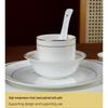 Huihuang 5-Star Hotel Gold Rim Bone China Shallow Plate