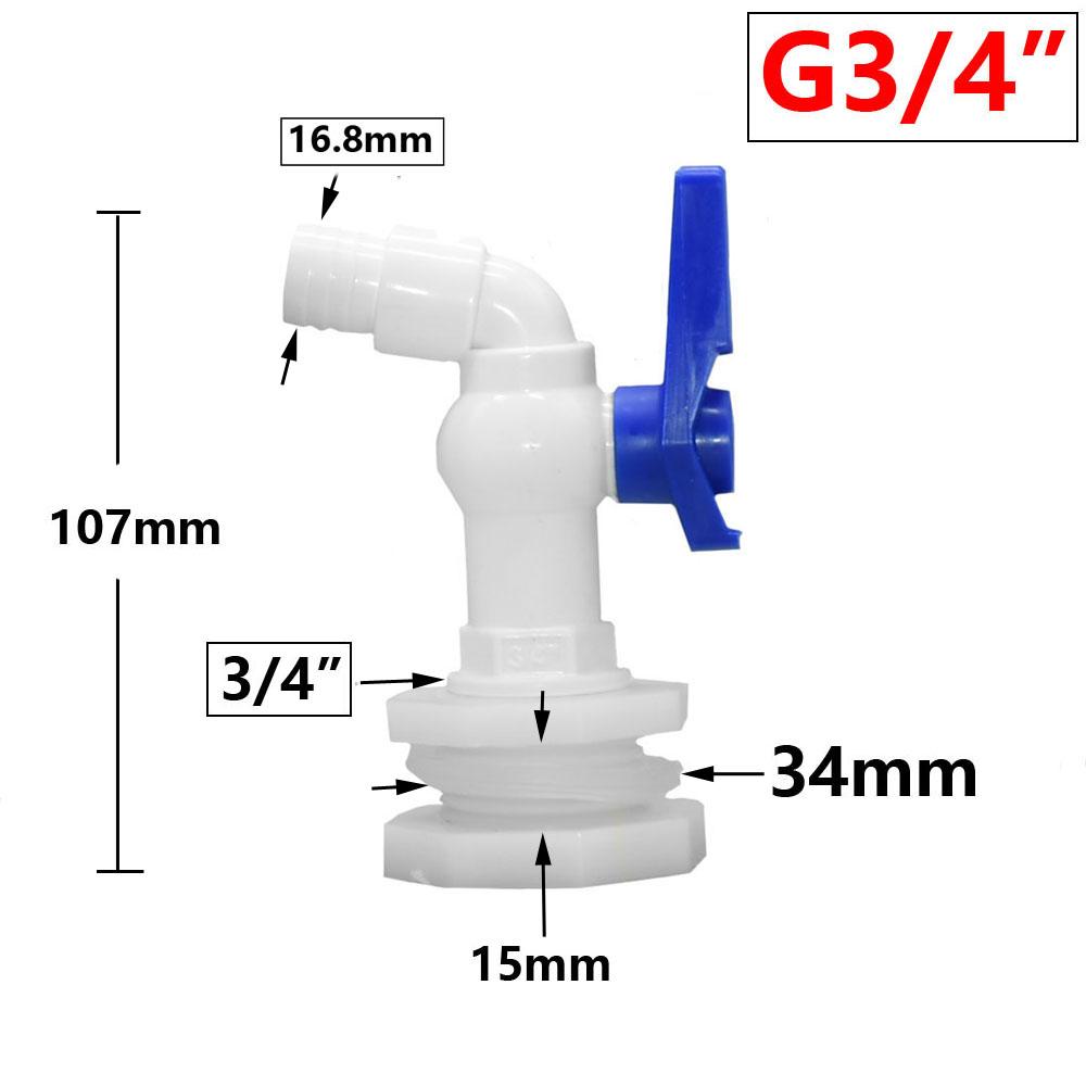 IBC Tank Tap Adapter Valve S60X6 Coarse Thread Garden Quick Connect Faucet 1/2 3/4" Male Tank Tap Accessory Fitting