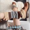 Retro Color-blocked Knitted Hosiery, School Personality, Hot Girl, Striped Slimming, Color-blocking Leg Coverings for Girls