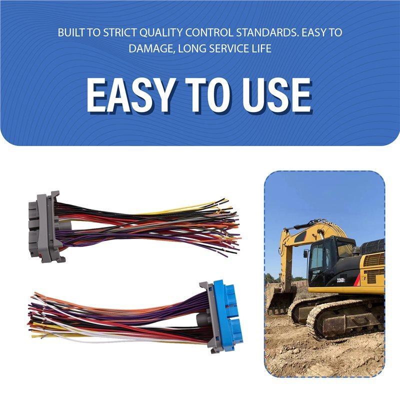 

NEW-Excavator Computer Board 64Pin Plug Connector 2451043 2451042 245-1043 245-1042 For Caterpillar E320D C6.4 Engine