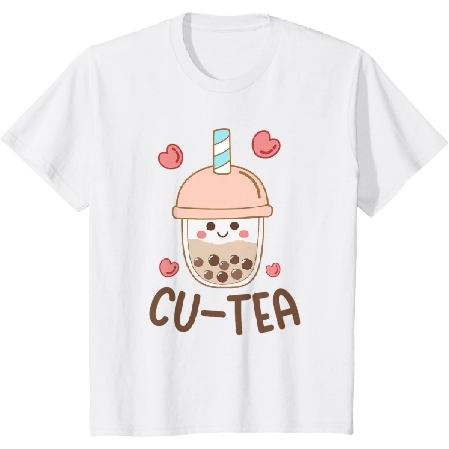 Cute Kawaii Boba Bubble Tea Cu-tea Toddler Boys Girls T-Shirt S