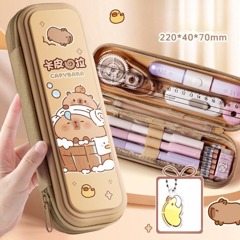 Kaba Bear Pencil Case Kapibala Stationery Box Cartoon Pencil Case Girl Elementary School Student Stationery Bag Boy Pencil Case