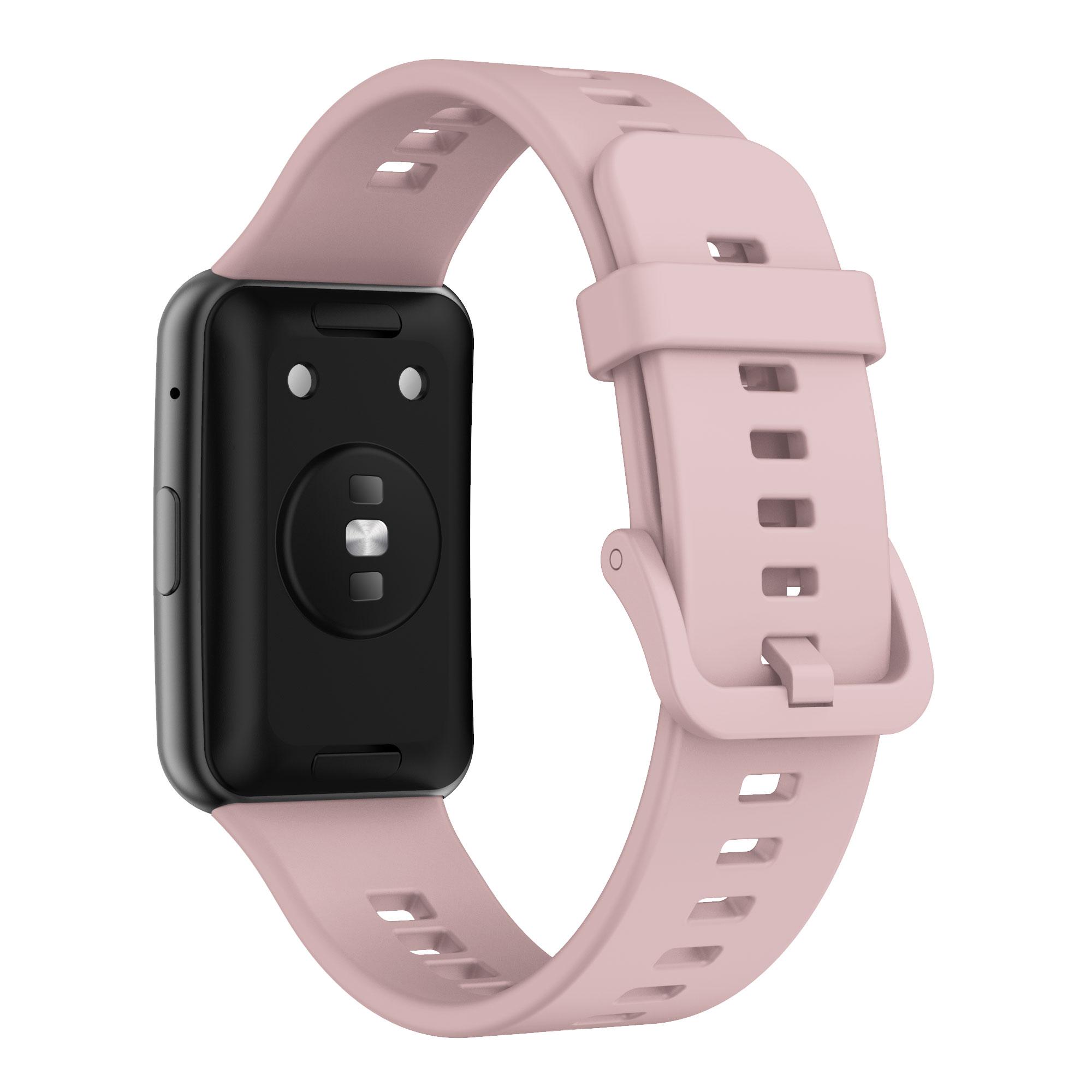 Armband für Huawei Watch Fit Armband Smart Silikon Uhrenarmband Armband Watch fit Special Edition Armband Druck Zubehör Sport only  the  strap rosa