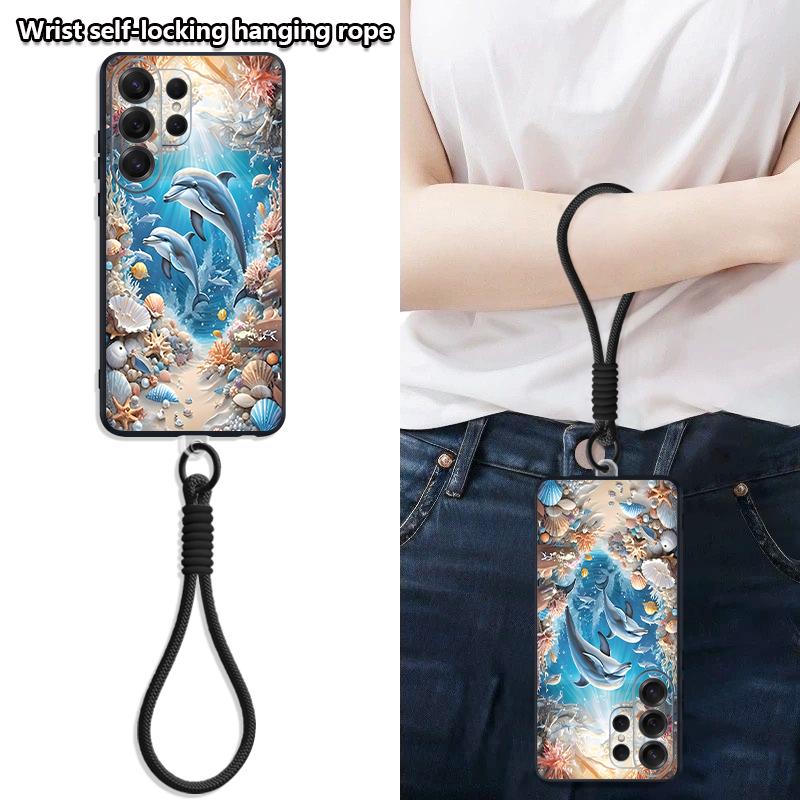 Csillagos Tengeri Delfin Kaland tok Samsung S26 Ultra S25 FE S24 S24 Plus A57 A37 A17 A56 A36 A16 A55 A35 A15 A54 5G készülékekhez Hibrid Mágneses Matt Borító