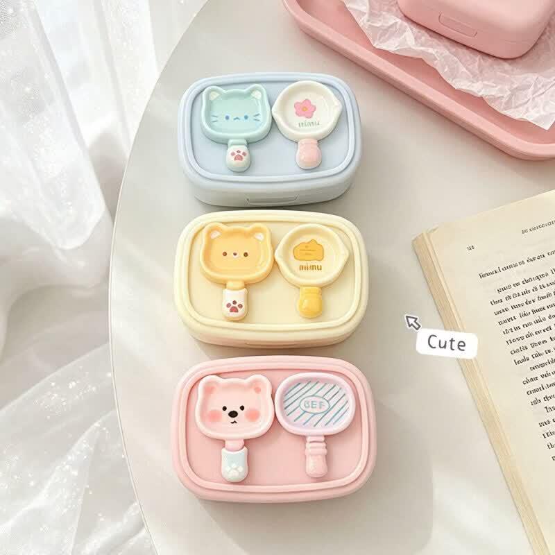 Cute Ins Style Frying Pan Contact Lens Case