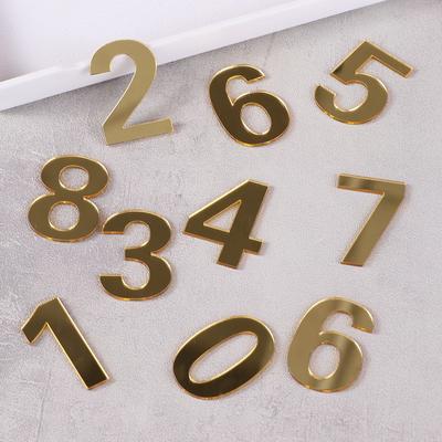 Door Numeral Plaque Door Plate Number House Drawer Sign Gate Digits Self-adhesive Hotel Home Sticker Address Home Hardware