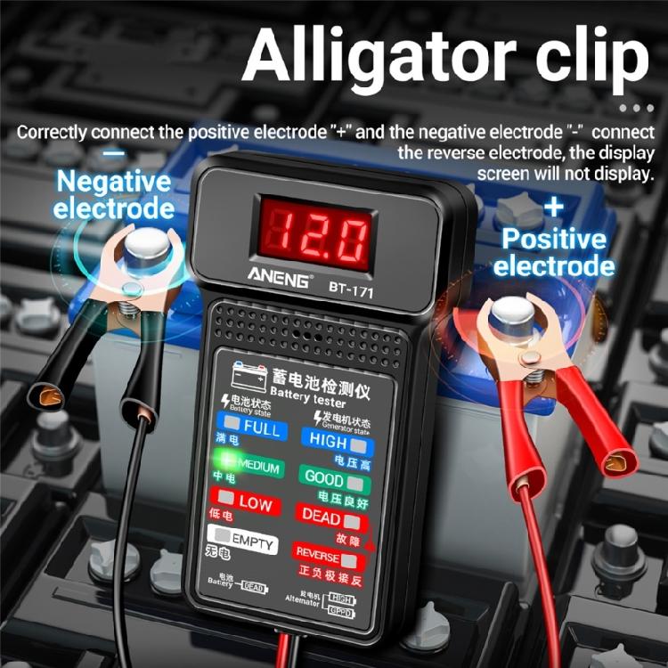 Batterietester Automobil 12V Digitaler Analysator Testwerkzeug Auto Spannungsprüfer