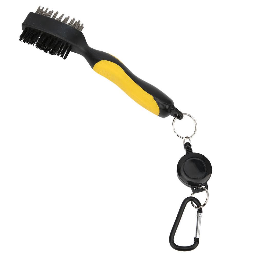 Golf Multifunktions-Reinigungsbürste Doppelseitig Faltbar Nylon Stahldraht Reiniger Zubehör