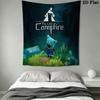 The Last Campfire Wall Hanging Printed Fabric Blanket Decorative Tapestries for Bedroom Living Room Home Decor