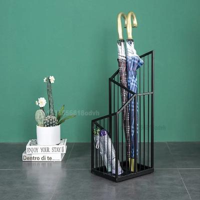Nordic Wrought Iron Umbrella Stand Hotel Lobby Holder Hallway Porch Bucket Household Furniture Organizer Entryway Decor