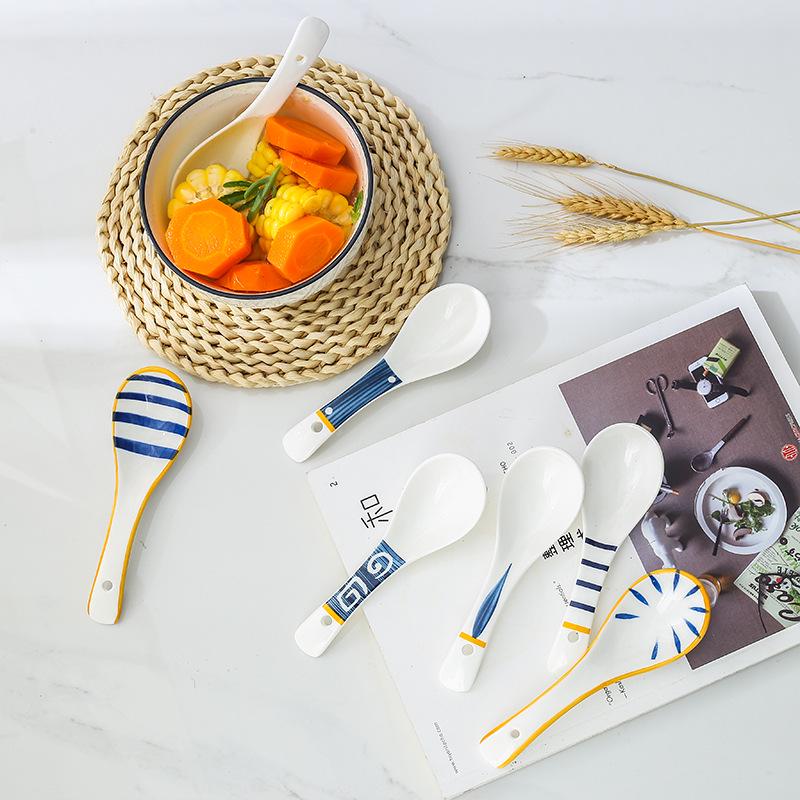 Japanese Ceramic Porridge Spoon - Creative Daily Use Tableware