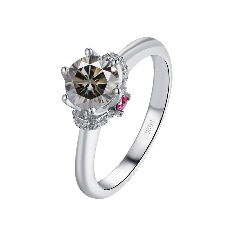 Bague Ringen Mosang Diamond Ring With Six Claws For Women With Eight Hearts And Eight Arrows Moissanite Classic