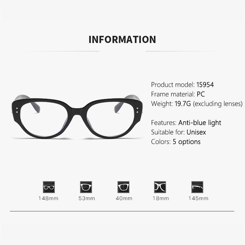 Anti-blue Light Black And White Spectacle Frames Cat-eye Sunglasses For Women With Myopia Eyesight 15954