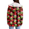 Women's Casual Fashion Long Sleeve Zipper  Printed Hooded Sweatshirt