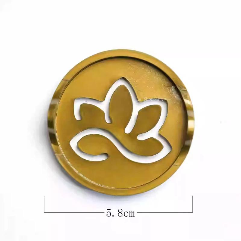 5.8cm Synthetic Resin Incense Seal Tools Lotus Dragon Longevity Pattern Mould/ Agarwood Sandalwood Powder  Ash Pressing Tool