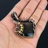 Bloodstone Gemstone Handmade Pure Copper Wire Wrapped Pendant Jewelry For Women