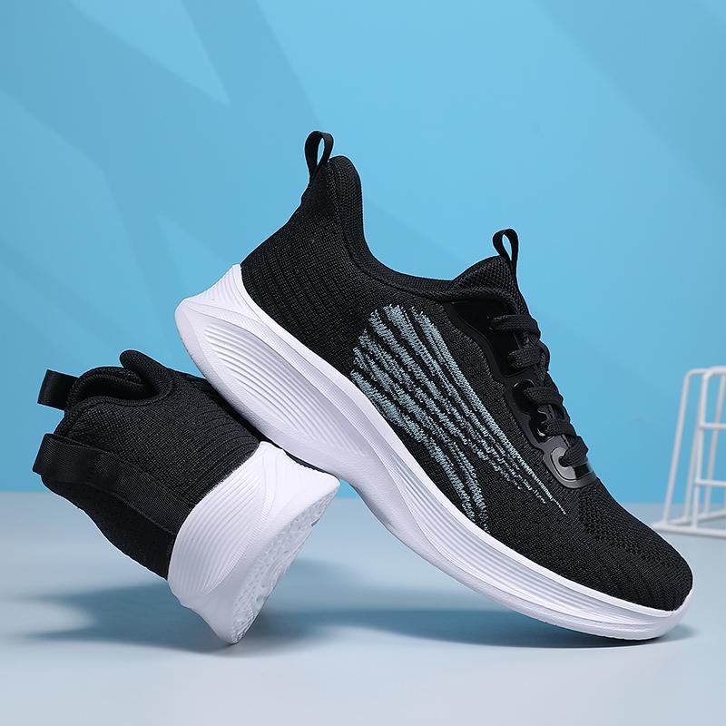 New White Pink Women Sports Shoes with Soft Soles Lightweight Student Running Shoe Mesh Breathable Casual Mesh Flat Sneakers 42