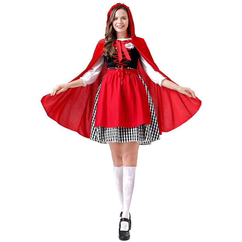 Cosplay year new parent-child girl Halloween cos Little Red Riding Hood dress cape suit party cosplay costume