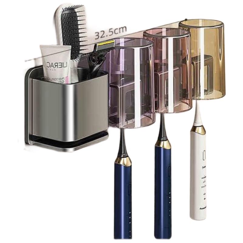 

Aige Wall-Mounted Toothbrush Holder with 3 Cups