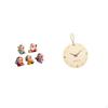 Fortune Figurines Resin Wealthy Statue Tabletop Sculpture Minimalist Modern Nordic Wall Clock
