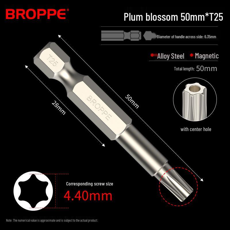 Plum Blossom Magnetic Drill and Screwdriver Bit Set