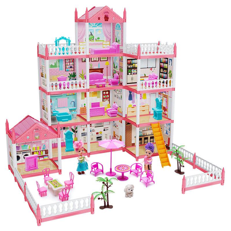 Children's Pretend Play Castle Dollhouse - Educational, Assembled, Birthday Gift for Girls