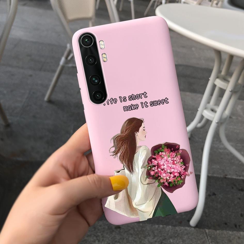 For Xiaomi Mi Note 10 Lite Case 6.47" Fashion Cute Girls Painted Soft TPU Cover For Xiaomi Note 10 Lite MiNote10 Lite Phone Case