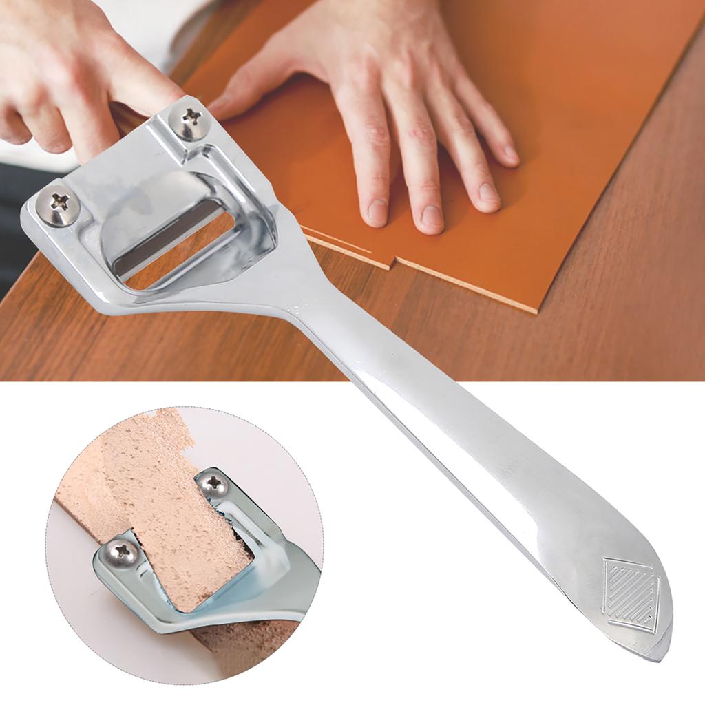 Leather Cutter US Type Carving Tools Craft Collection Alloy Portable for Hand Made Material(Silver