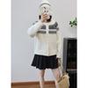 Autumn and Winter New with Hat Fair Island Jacquard Knitted Cardigan Design Sense Loose Soft Waxy Sweater Jacket Women