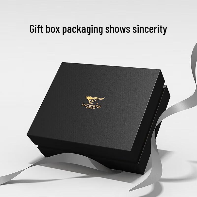 Septwolves Men's Automatic Buckle Leather Belt Gift Set