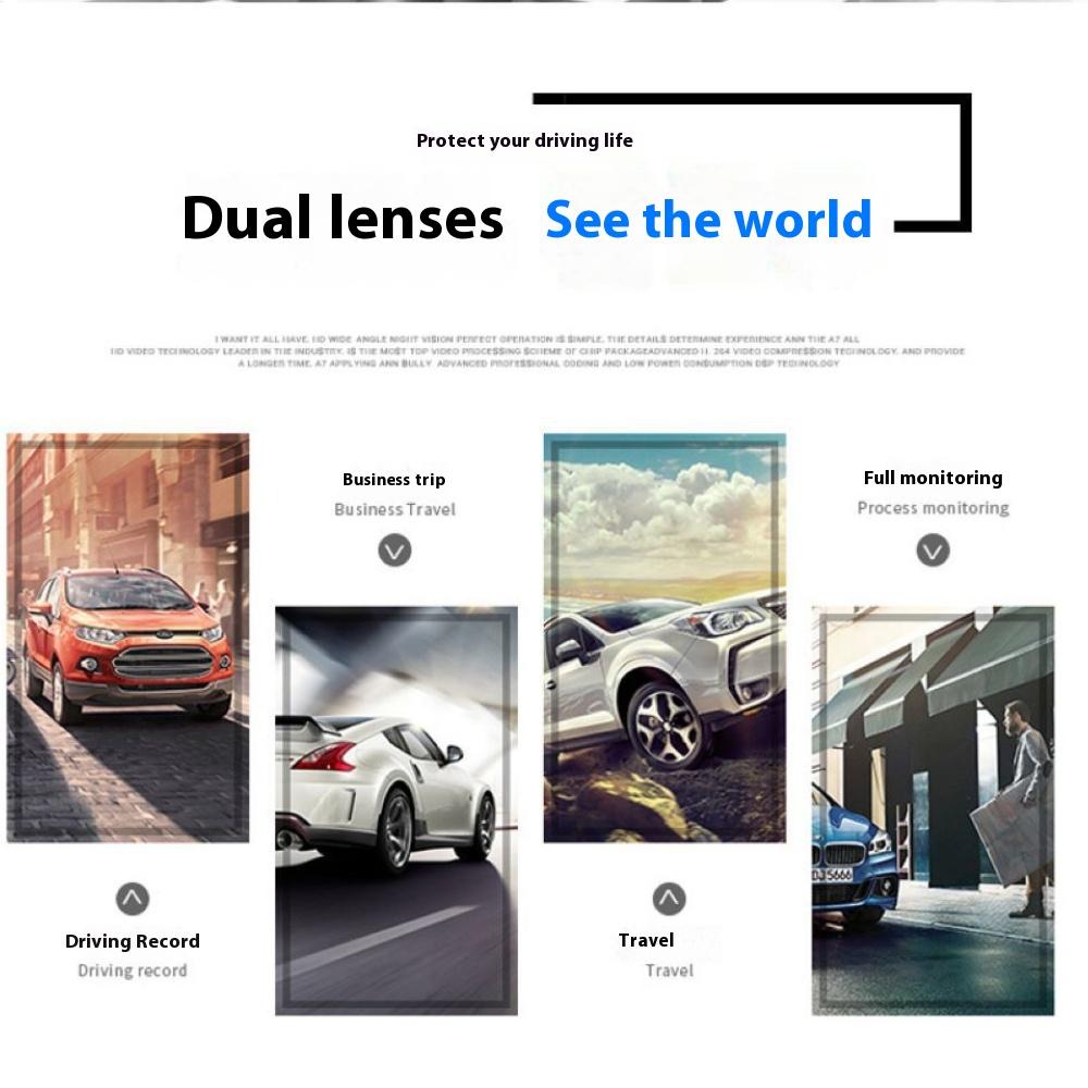 3,16 palcový záznamník jízdy WIFI dvojitý záznam 1080P přední a automobilový infračervený záznamník nočního vidění