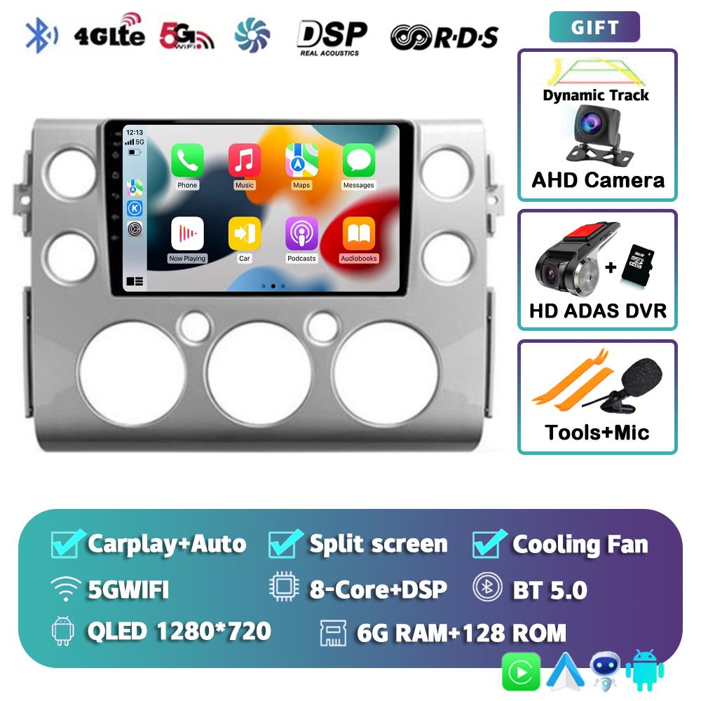 Android14 Car Radio For Toyota FJ Cruiser J15 2006 2007 2008 2009 2010 -2020 Smart Touch Screen Multimedia Player GPS Navigation