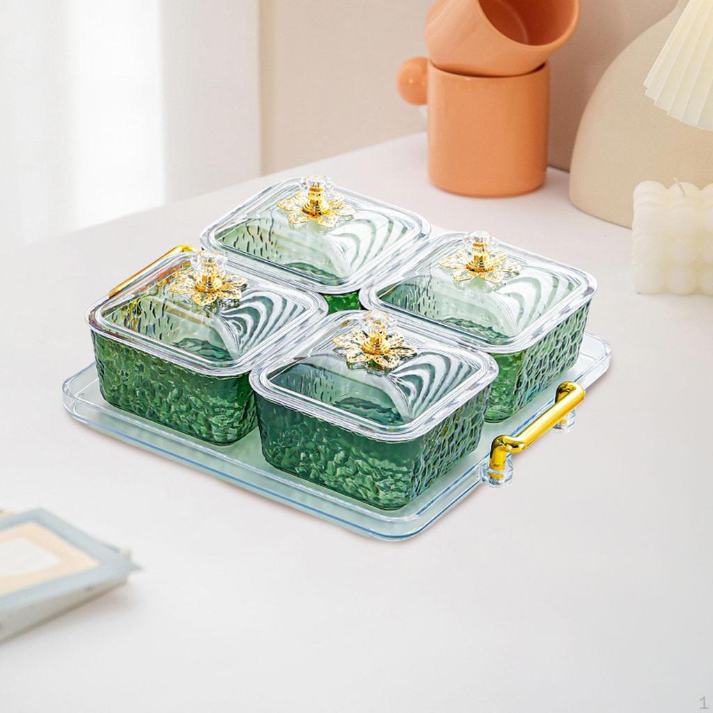 Dried Fruit Plate Cookie Jar Multifunctional Decorative Candy Bowl Spice Jars for Countertop Dining