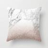 New Sofa Pillowcase, Marble Pattern Peach Leather Velvet Material Pillowcase, Soft