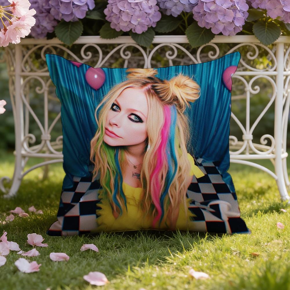 A-Avril R-Ramona Lavigne Cushion Cover Home & Car Dual-Scene Pillow Cover: Reversible for Premium Comfort