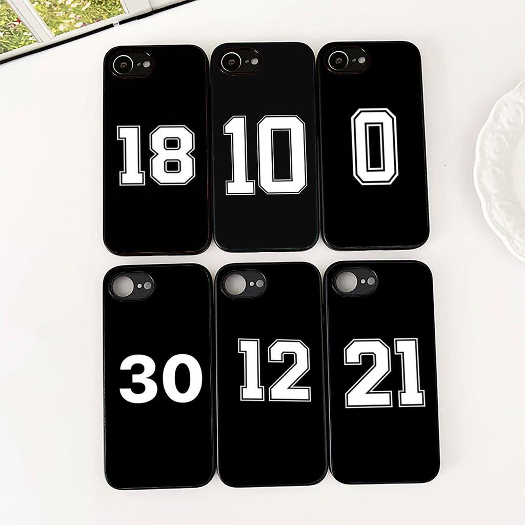 for Apple iPhone 17 16 14 15 Plus Pro Max 16E ProMax + 15Plus 15+ 16+ Phone Case Lucky Number Football Basketball No 23 24 7 5