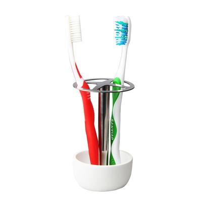 Stainless Steel Toothbrush Holder 304 Metal Bathroom Ganizer St Small Size White Color Classic Design Storage Solution
