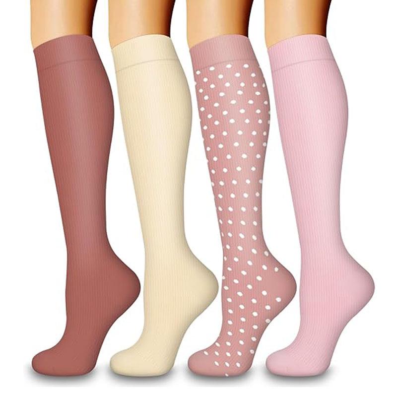 Compression Knee-high Socks Set for Running and Sports - Graduated Support, Multiple Pairs (3/4/6/8)
