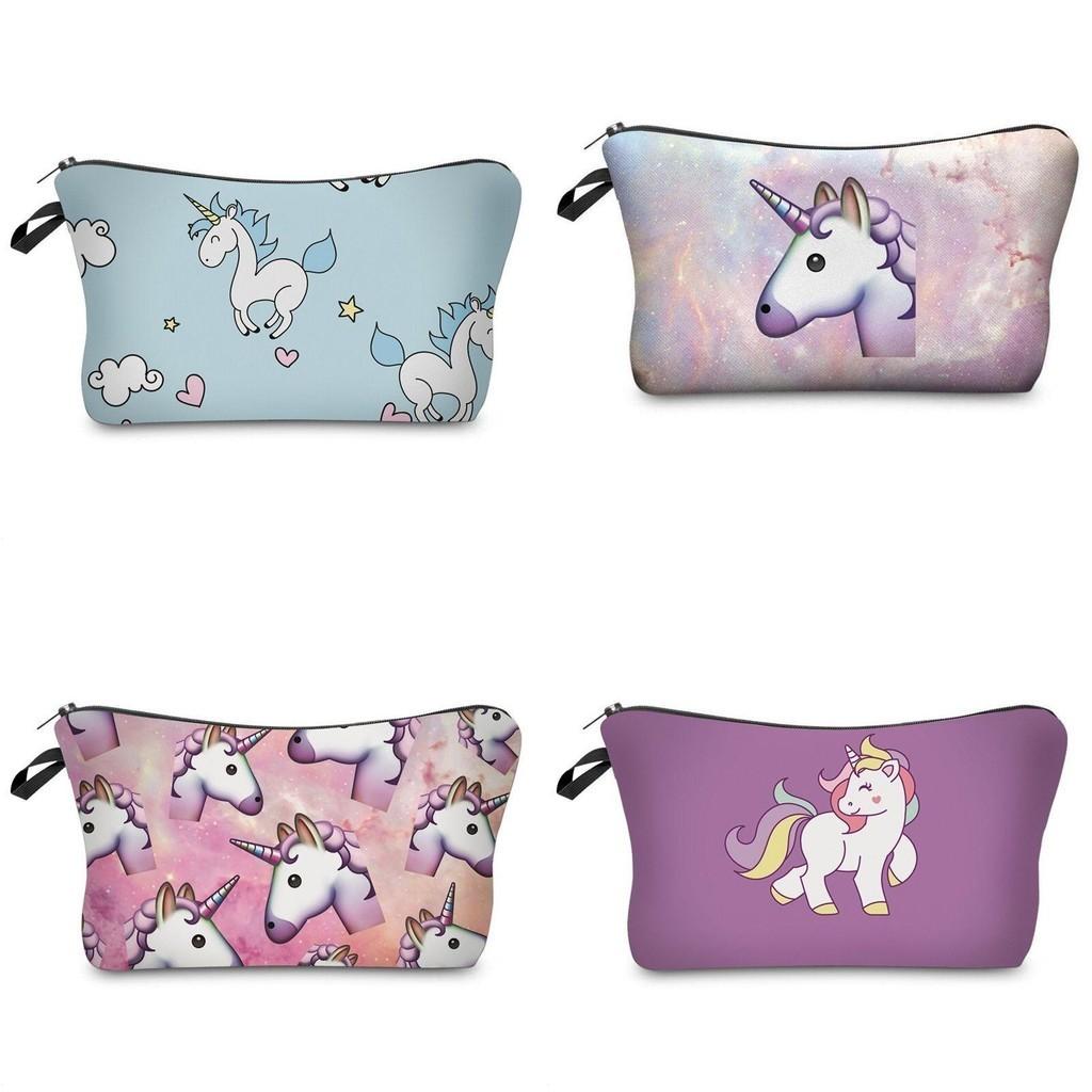 Adorable Unicorn Make Up Bag Emoji Cosmetic Travel Case Ideal For Girls And Ladies