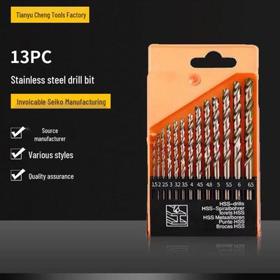 13-Piece Twist Drill Bit Set for Metal, Wood, Stainless Steel, 1-10mm Multifunctional Power Drill Heads