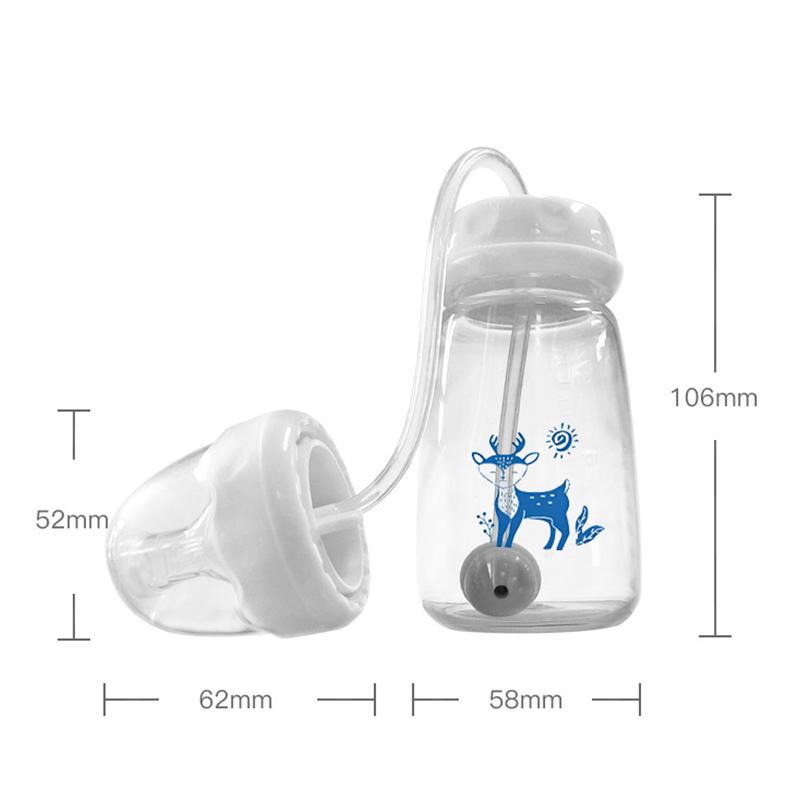 Hands-Free 150Ml Wide-Neck Baby Bottle,Milk Storage Bottle,Pacifier,Multi-Function Anti-Drop Gravity Ball Feeding Bottle