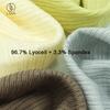 160gsm Lyocell Žebrovaná Pletenina 96,7 % Lyocell 3,3 % Spandex Šířka 150 cm Lehce Elastická Prodyšná Látka pro Trička Top Prádlo