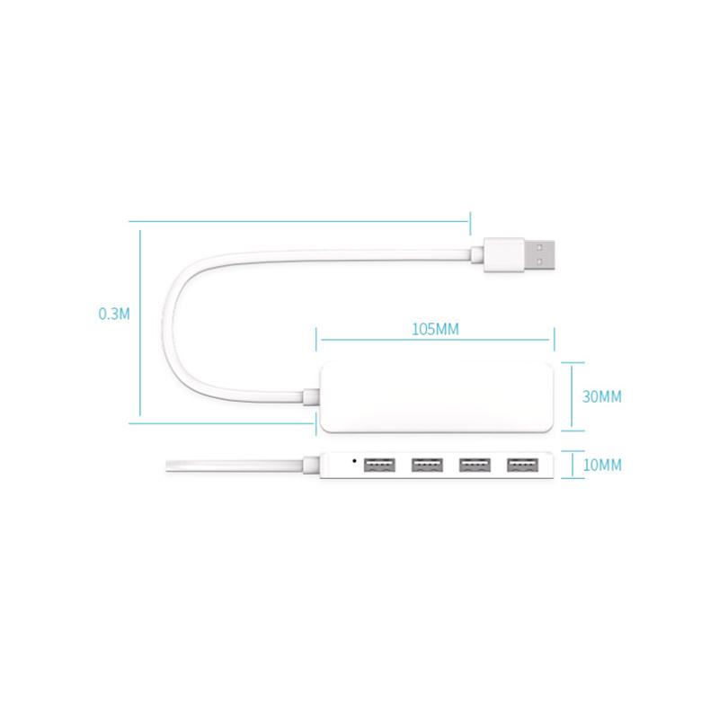 Usb Docking Station 4-port Usb 2.0 Usb Adapter Portable For Macbook Usb Multiport Hub Computer Accessories