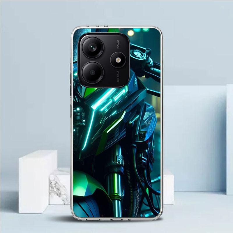 

Спортивный Автомобиль Мотоцикл H2R Крутой Мягкий Чехол для Телефона Xiaomi Redmi Note 15 14 13 12 Pro Plus 14S 11S 11T 11E 10S 10 4G Рисунок Note 15 Pro Plus