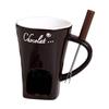 Elegant Fondue Mug Chocolate Melting Cup Multi Purpose Fondue Mug For Chocolate Caramel And Tapas With Tealight Holder
