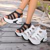 Women's Wedges Sandals Breathable Comfortable Platform Non Slip Sneakers Casual Hollow Out Sandals Summer Cutout Sneakers for Women Walking Shoes