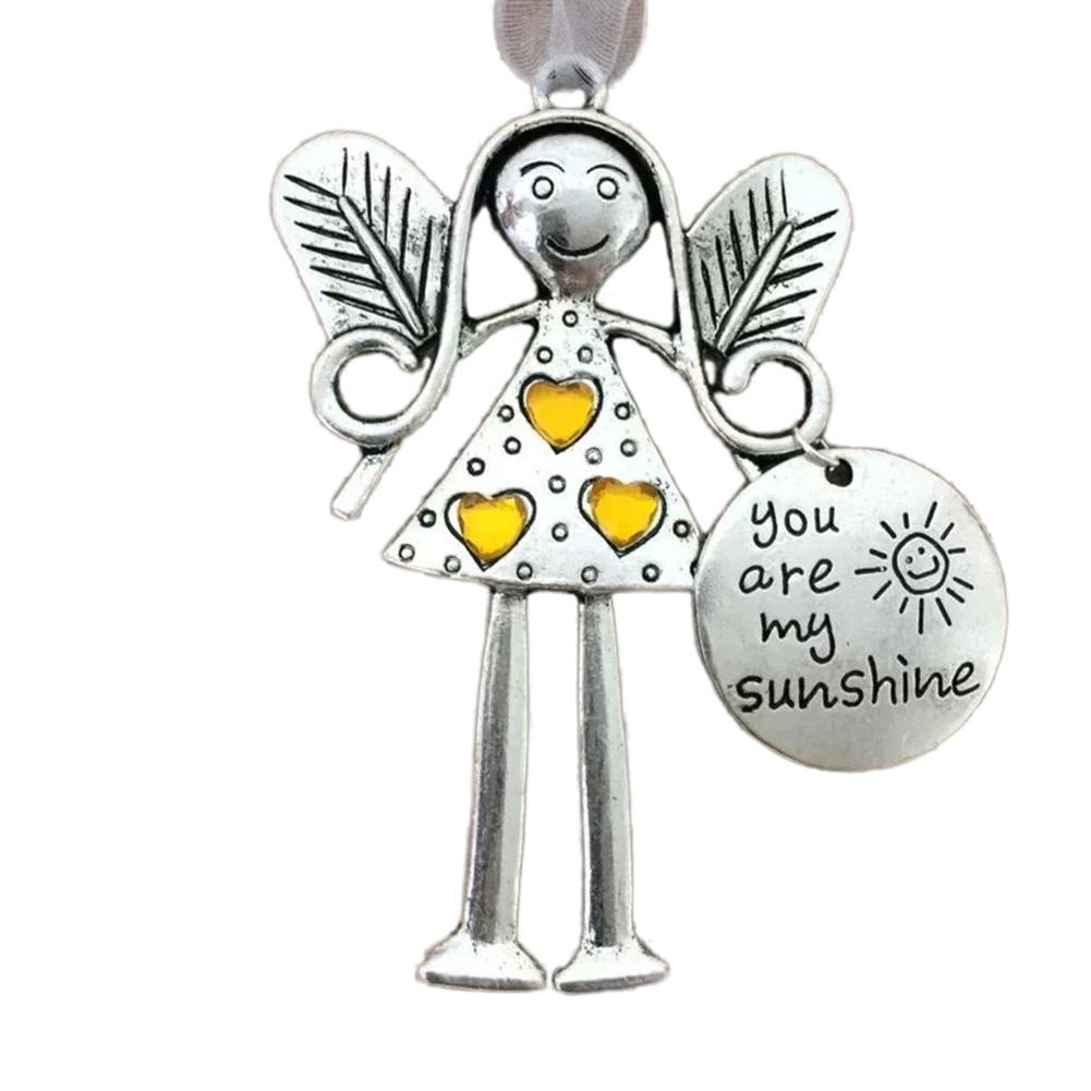 Kovové andělské ozdoby na vánoční stromek - Bláznivě krásní přátelé navždy, Závěsní andělé, Kreativní ozdoba na vánoční stromek