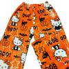 Cartoon KT Cat Christmas Flannel Pajama Pants for Women - Cozy Autumn/Winter Kitty Fleece Sleepwear
