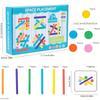 Kinder Regenbogen Stick Puzzle Montessori Spielzeug Farbe Sensorische Logische Denken Passende Spiele Kinder Frühe Pädagogische Holz Spielzeug